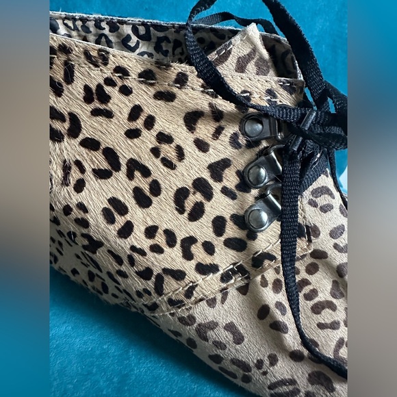 Kate & Mel Leopard Wedge Boots - Size 38 - Picture 2 of 6